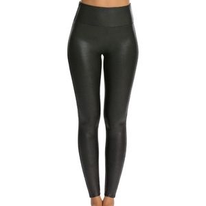 SPANX Faux Leather Leggings for Women Tummy Control, Size S/P